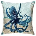 Square Throw Pillow Cover Magic Octoplus Ocean Blue Pillowcase Fashion Pillow Cover Soft Throw Pillow Case 45X45Cm For Bench Home Decorative Garden