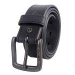 Levi's Casual Belt-Dress for Men Jeans with Thick Strap and Buckle, Matte Black, Medium (34-36)