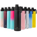 SOLARA Insulated Water Bottle 650ml, Hot Water Bottle, Thermosteel Water Bottle for Travel, Home, Office, School, Gym, Adults, Water Bottle Hot and Cold, Sipper Bottle, Black Knight