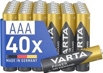 VARTA Power on demand AAA micro batteries (suitable for computer accessories, smart home devices or torches) pack of 40