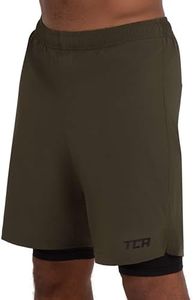 TCA Ultra Short Running Homme - Vert (Poche Arrière Zippée), M