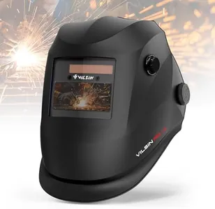 VILSIN Welding Helmet Auto Darkening Large View,Welding Hood True Color Solar Powered With 2 Arc Sensor,Wide Shade 3/4-8/9-13 for Welding Mask TIG MIG ARC Welding Shield,Black