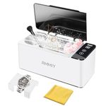 Ultrasonic Cleaner, 500ML Ultrasonic Jewellery Cleaner Machine, 46000HZ Ultrasonic Retainer Cleaner with 4 Modes Digital Timer, Professional Sonic Cleaner Machine for Jewelry Denture Glass