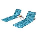 Giantex Beach Chairs with Side Tabl