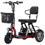 3 Wheel Mobility Scooters, Motorized Scooters 300 W Foldable Lightweight Mobility Scooters Travel Electric Scooters Wheelchair with Seat for Adults Elderly Seniors