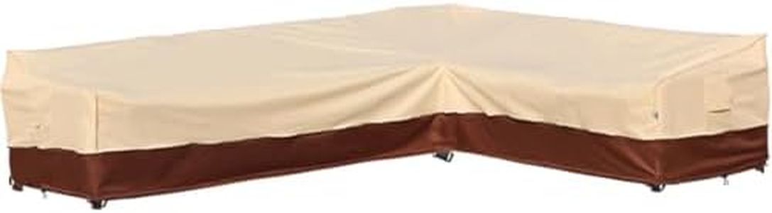 Westblue Outdoor Sectional Cover-L-Shaped Patio Furniture Covers Waterproof Rip-Stop Anti-UV 600D Heavy Duty Outdoor Couch Cover with 3 Air Vent Sofa Cover 120''L （90''L）33''D 35''H
