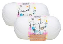 Lion Brand Yarn - Pound of Love - 2 Pack (White)