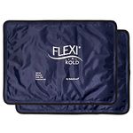 2 FlexiKold Gel Ice Packs (Standard Large: 10.5" x 14.5") - Reusable Cold Pack for Injuries, for Back Pain Relief, Migraine Relief Pad, After Surgery, Postpartum, Headache, Shoulder - 6300-COLD 2PK