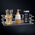 Plantex Multipurpose Large Stainless Steel Shelf/Rack/Organizer for Bathroom and Kitchen Accessories (Chrome-Silver)