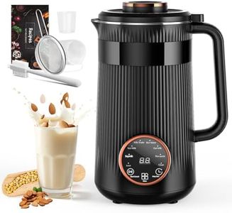 35oz Nut Milk Maker Machine, Automatic Soy Milk Maker with 10 Blades for Homemade Almond, Oat, Coconut, Plant Based and Non Dairy Beverages, 12 Hours Timer/Self-clean/Keep Warm/Boil Water