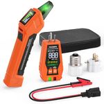 Focemta Circuit Breaker Finder Kit with GFCI Outlet Tester for 90-135V AC Circuits,Includes Light Socket Adapter, 3-2 Prong Grounding & Clip Adapter,Portable Electrical Tool with Carrying Case
