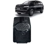 Kingsway Heavy Duty PVC Rubber Car Tray Floor Foot Mats Universal Fit for Jeep Meridian, Model Year : 2022 Onwards, Color : Black, Complete Set of 5 Pieces