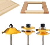 Exqutoo 3PCS 1/4" Shank Router Bit 