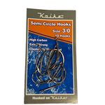 BZS Koike Semi Circle Hooks with High Carbon Sea Tackle Fishing - Strong Forged Pattern for Bait Rigs 2, 1, 1/0, 2/0, 3/0, 4/0 - Pack of 10