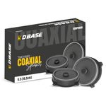 DBASE Premium DBSP6685 6.5Inch Two-Way Coaxial Car Speakers | High Bass, Crystal Clear Sound | PP Injection Cone, Treated Rubber Surround | Easy Plug & Play Installation