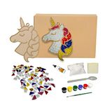 Mold Your Memories Wood Diy Unicorn Mosaic Art Kit, Creative Art And Craft Kit, Birthday Return Gift For Boys And Girls (Unicorn, Multicolor)