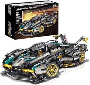 JSINMA Technic Sports Car Building Blocks Toys Boys or Adults Kits 1:14 MOC V12 Building Set Raceing Car Model Vehicle Set,Collectible Race Car for 10 12 14+ Year Boys(1012pcs)