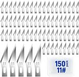 LONGCHANX 150 PCS Exacto Knife Blades 11 Hobby Blades Set #11 Hobby Knife Replacement Refill Cutting Tool Blades Exacto Blades for Craft, Hobby, Scrapbooking, Stencil