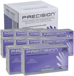 Adenna Precision 4 mil Nitrile Powder Free Exam Gloves (Violet, Large) (PCS776)- (Pack of 10, 1000 Count Total)