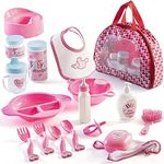 Prextex 18-Piece Baby Doll Accessories Set with Carrying Case - The Ultimate Stocking Filler for Kids, Toddlers, and Girls - Includes Everything for Lifelike Baby Doll Playtime Fun