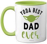 Yoda Best Mug - Fathers Day Mug Gifts, Dad Birthday, Christmas Dinosaur Gifts, 11oz Ceramic Dishwasher Safe Coffe Mugs Cup, Dads Gifts from Child Children, Cute Mugs, Funny Mugs, Made in UK