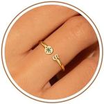 Btysun Nursing Graduation Gifts for Her, 2025 Graduation Gifts Non Tarnish Gold Rings with Initial S 14k Plated High School Graduations Gift for Daughter Middle Senior Graduate Jewelry