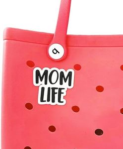 Vagocom MOM LIFE Letter Charm Accessory for Bogg Bag and Simply Southern Tote,Decorative Inserts Accessories, Plastic, plastic