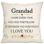 Bommex Grandad I Hope Every Time You Hug This Pillow It Reminds You How Much I Love You Throw Pillow Cover Grandad Grandpa Grandfather Reminder Gift Birthday Gift (Grandad)