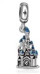 Aiftiko magic Castle Dangle Charm 925 Sterling Silver,Jewelry Beads Gifts for Women Bracelet&Necklace