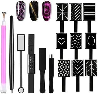 Ideal Swan Magnet Nail Art Polish Tool Set, Cat Eye Gel Polish 3d Gel Nails Cat Eye Plastic Tool (15 Piece Set)