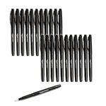 Amazon Basics Felt Tip Marker Pens - Medium Point, Black, 24-Pack