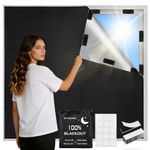 Blackout Blind, 300 x 145 CM Temporary Blackout Blinds Stick on, No Drill Blinds for Windows Portable Black Out Blinds Fits Any Size Shape, for Bedroom Nursery Baby Sleep Home Office