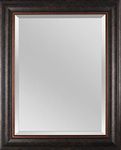 Mirrorize Rectangular Framed Beveled Wall, 24" x 30", Brown Bronze Finish