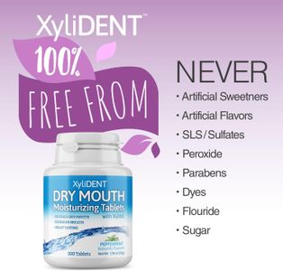 Nature's Stance XyliDENT Xylitol Tablets, Dry Mouth Relief, Peppermint, 100 Count