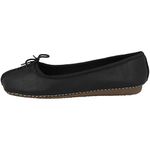 Clarks Women's Freckle Ice Ballet Flats, Black Leather, 5 UK