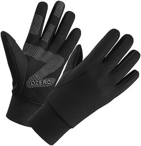 OZERO Winter Gloves for Women Men: Water-Resistant Touch Screen Cold Weather Glove for Texting, Non-Slip Palm Windproof for Running Driving Cycling - All-Black (Small)