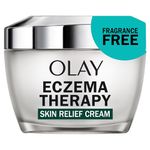 Olay Sensitive Eczema Therapy Face Moisturizer Skin Relief Cream, 50mL (1.7 fl oz) Fragrance-Free Skin Care Treatment with Colloidal Oatmeal