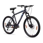 Hero RIOT 26T 21 Gear Mountain Bicycle for Adults | Grey | Only Front Suspension | Disc Brake | Steel Frame : 16.5Inches | Rider Height : 5ft 0" - 5ft 8" | 95% Pre-Assembled(Ready to Ride in 5 Mins)