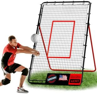ZVFOTN Volleyball Rebounder Net, 7x4 ft Adjustable Bounce Back Training Equipment with 5 Rebound Angles, Durable & Portable Easy Setup for Adults Students Professional, Red
