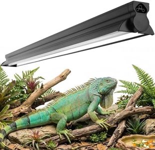 Eckpo T5 HO UVB Reptile Light Kit, 34.5" Fixture with 21W 5.0 UVB Tube, Suitable for Rainforest Reptiles Including Adult Green Iguanas
