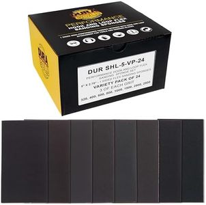 Dura-Gold 5" x 2-3/4" Sanding Sponge Variety Pack, Box of 24 - Grits 320, 400, 600, 800, 1000, 1500, 2000, 2500 - Hook & Loop Wet or Dry Flexible Sandpaper, Hand Sanding Blocks Polish Metal Auto Paint