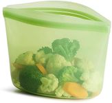 Stasher Premium Silicone Reusable Food Storage Bag, Green | Microwave, Sous Vide, Dishwasher, Oven and Freezer Safe | BPA Free, Leak-free, Eco-friendly, 4-Cup Bowl