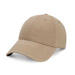 CHOK.LIDS Everyday Premium Dad Hat Unisex Baseball Cap for Men and Women Adjustable Lightweight Polo Style Curved Brim (Khaki)