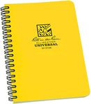 Rite in the Rain Weatherproof Side Spiral Notebook, Yellow Cover, Universal Pattern, Numbered Pages (No. 373N)