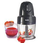 Glen Mini Electric Chopper 250 Watt With Extra Bowl, Vegetable Chopper, Cutter, Whisking Disc Chops Nuts, 400ml, (SA4043PLUSBLK)