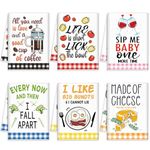 Redbaker Funny Kitchen Towels Cute Dish Towel Kitchen Wacky Hand Towels Decorative Tea Towels with Sayings for Absorbent Wacky Kitchen Decor with Hanging Loop for Bathroom Home Housewarming Gift