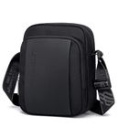 Arctic Hunter Sling Bag for Men Small Side Bag for 8.3" iPad Pocket Fit A5 Size Notebook Water-resistant 1680D Polyester Mens Messenger Bag Shoulder Bag for Men Cross Bag for Travel Casual, Black