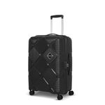 American Tourister Instavibe, 79 CM Trolley Bag for Travel Large Polypropelene Suitcase with Mounted TSA Lock, Double Wheels, Flexi Packing Straps, and Side Hooks for Men & Women - Black
