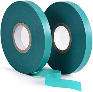 TELENT OUTDOORS 2 Pcs 150 Feet x 1/2" Wide Stretch Tie Tape Green Plant Garden Tie, Garden Vinyl Stake for Branches, Climbing Planters, Flowers