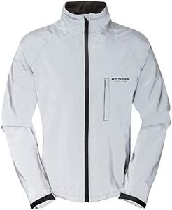 Ettore Mens Cycling Jacket Waterproof Breathable High Visibility Reflective Silver - Night Glow - M